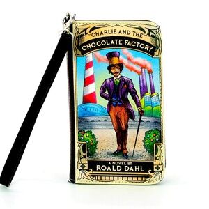 Charlie and the chocolate factory Book Wallet/Wristlet in Vegan Leather NWT​​